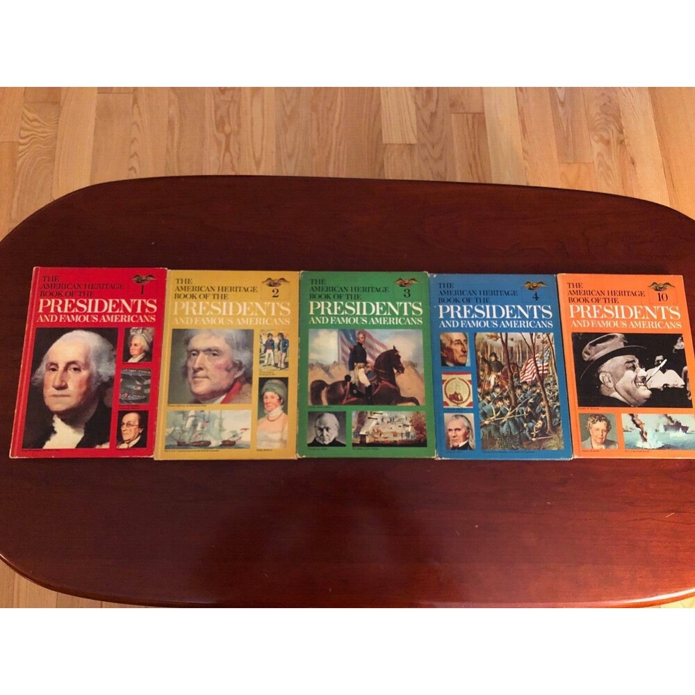 American Heritage Book of the Presidents Famous Americans Vol. 1-4 & 10